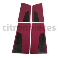 Door card set red cloth (flat foruperpecial) Citroën ID/DS