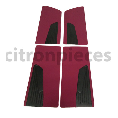  Citroën ID/DS Jeu de panneaux de portes (4 pieces) en étoffe rouge D SUPER D SPECIAL 70-75 Citroën ID/DS 