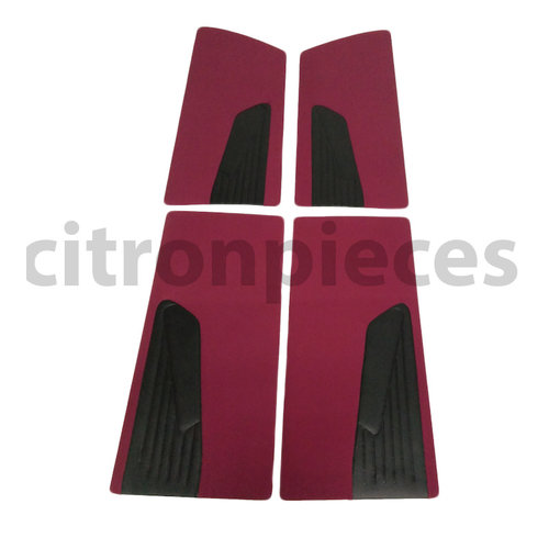  ID/DS Jeu de panneaux de portes (4 pieces) en étoffe rouge D SUPER D SPECIAL 70-75 Citroën ID/DS 