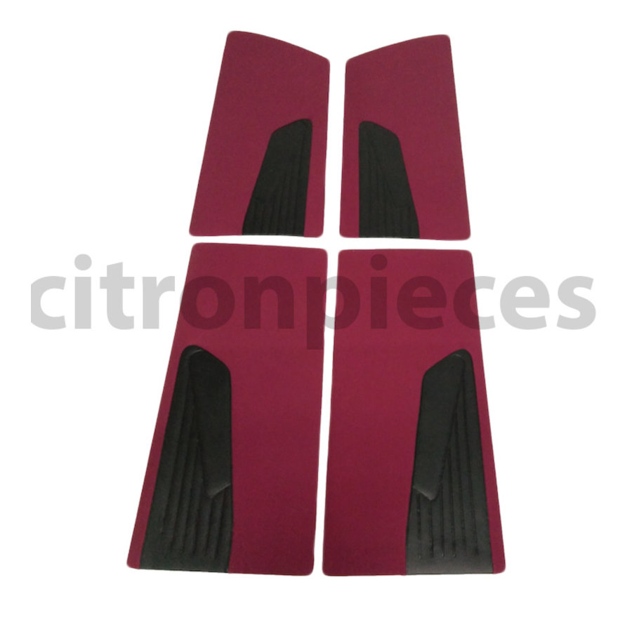 Door card set red cloth (flat foruperpecial) Citroën ID/DS-1