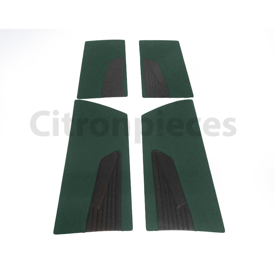 Door card set green cloth (flat foruperpecial) Citroën ID/DS-2