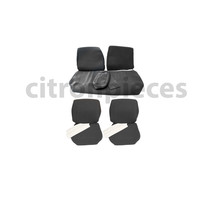 thumb-Garniture complète (2 sièges AV + 1 banquette AR) en étoffe gris unie imprimé gauffre Citroën ID/DS-2