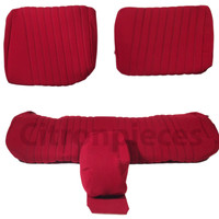 thumb-Cover set red fabric Pallas (WITHOUT WHITE  LEATHERETTE PIECE BEHIND FRONT SEAT) '69 Citroën ID / DS-2