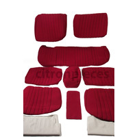thumb-Cover set red fabric Pallas (WITHOUT WHITE  LEATHERETTE PIECE BEHIND FRONT SEAT) '69 Citroën ID / DS-1