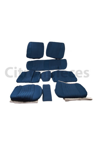  ID/DS Garniture complète (2 sièges AV + 1 banquette AR) en étoffe bleu (partie centrale en deux tons) Citroën ID/DS 