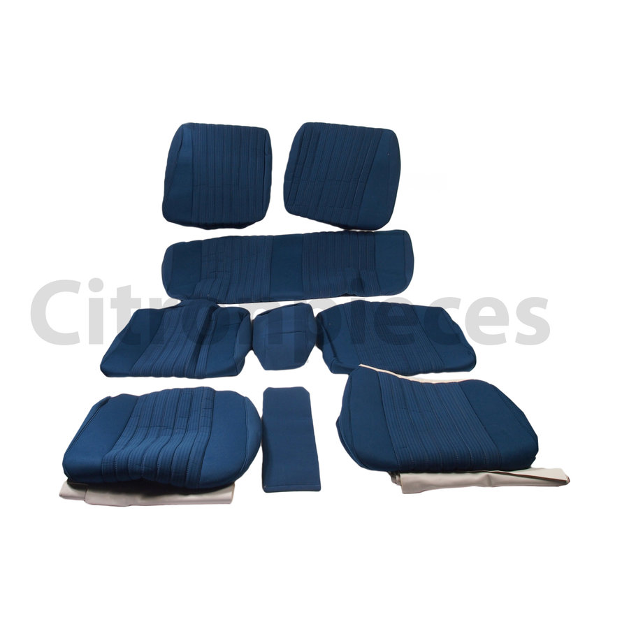 Set of seat covers for 1 car pallas 70-73 blue cloth Citroën ID/DS-1