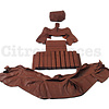 SM Original front seat cover brown leather (seat back closing panel and head rest cover) Citroën SM