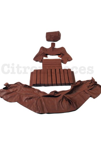  Citroën SM Garniture origine siège AV cuir marron (assise dossier panneau de fermeture et housse pour repose-tête) Citroën SM 