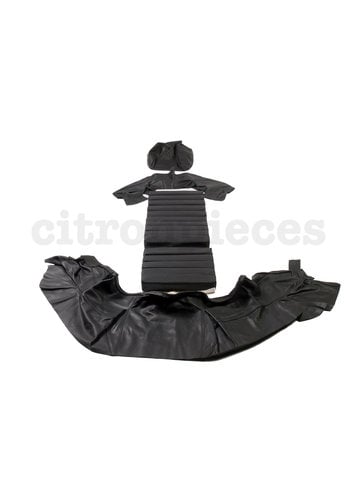  Citroën SM Original front seat cover black leather (seat back closing panel and head rest cover) Citroën SM 
