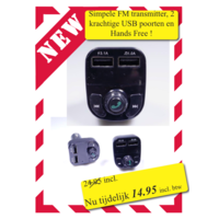 thumb-Emetteur FM. Connectez votre poste de radio avec votre téléphone. 2 sortie USB, hands-free (mains libres)-1
