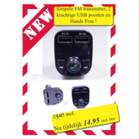thumb-FM- transmitter. Connect your existing radio with your phone. 2 usb ports, handsfree-1