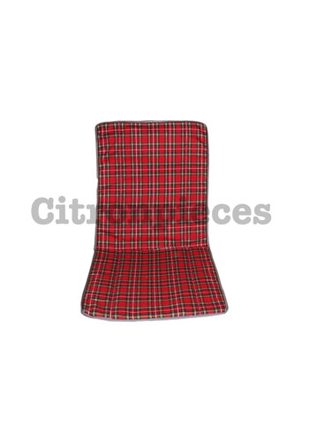  2CV Housse pour 2CV, ancien model, Ecossais rouge. <——48cm ——> 