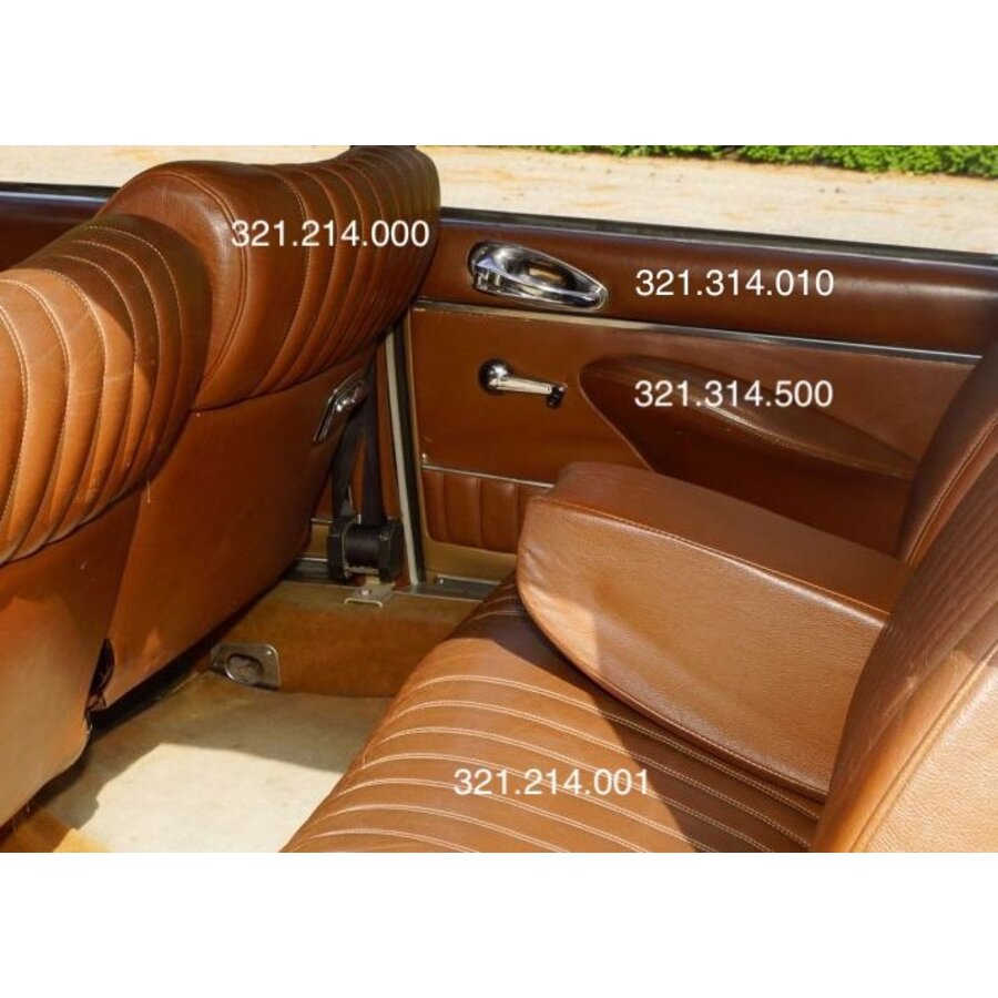 Front seat cover light brown leather Citroën ID/DS-5