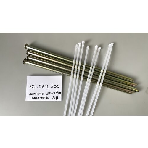  Universal Headrest frame, in total 4 pipes with a length of 48 cm,  for rear seat ID/DS 