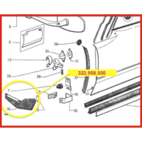 thumb-322.958.500: Mud flap set behind front jack support, Left and Right, for Citroën ID/DS. The metal on the mudflaps is NOT stainless steel, as this would make your chassis rust faster. Read more.-2