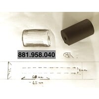 thumb-Foam rubber grommet, +/- 40 mm long, interior diam. Interior 8 mm.-2