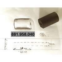 thumb-Spons rubber draad doorvoer, +/- 40 mm lang, binnen diam. 8 mm.-2