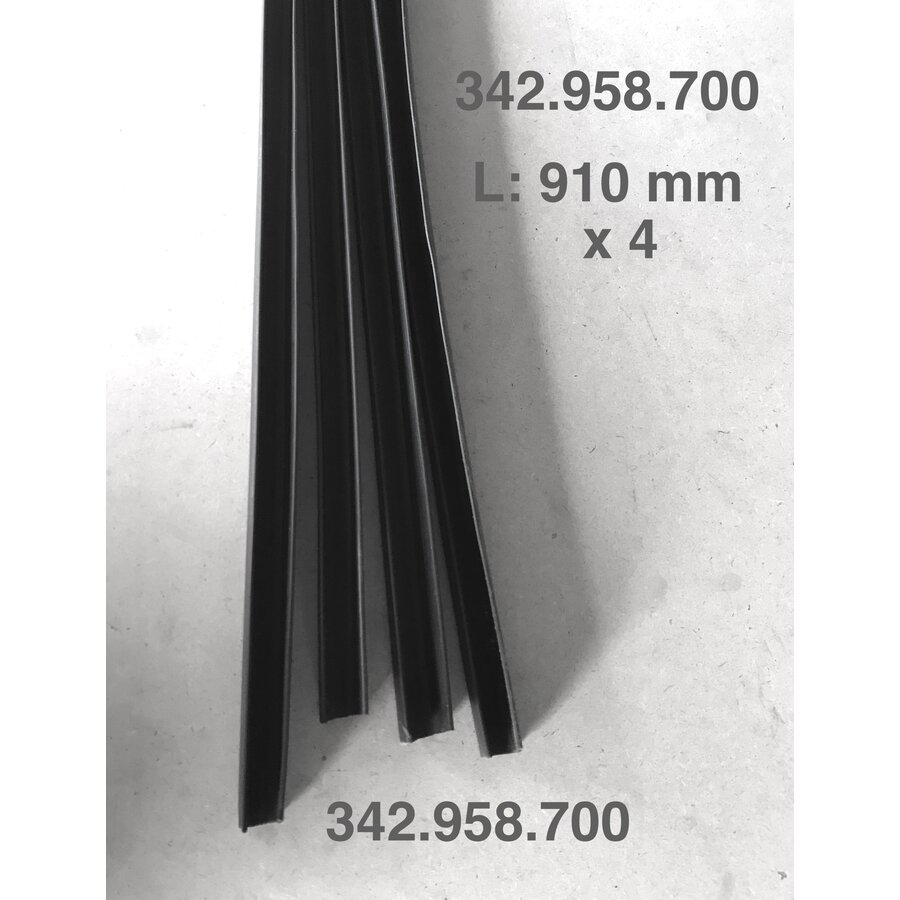 342.958.700: Bande de caoutchouc sous la fenêtre coulissante de la porte (jeu de 4 pièces) [L=910mm], Ami-3