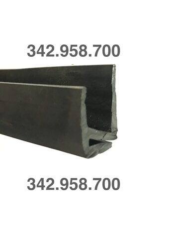  Citroën Ami 342.958.700: Rubber strip onder schuifraam van deur (set van 4 stuks) [L=910mm], Ami 