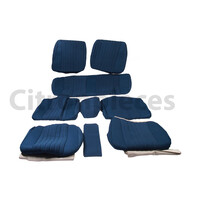 thumb-Garniture complète (2 sièges AV + 1 banquette AR) en étoffe bleu (partie centrale en deux tons) Citroën ID/DS - Copy-1