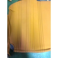 thumb-Jeu  de 2 housses de siège avant (sièges avant asymétriques) et 1 housse de siège arrière en tissu jaune Citroën 2CV-4