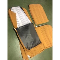 thumb-Jeu  de 2 housses de siège avant (sièges avant asymétriques) et 1 housse de siège arrière en tissu jaune Citroën 2CV-2