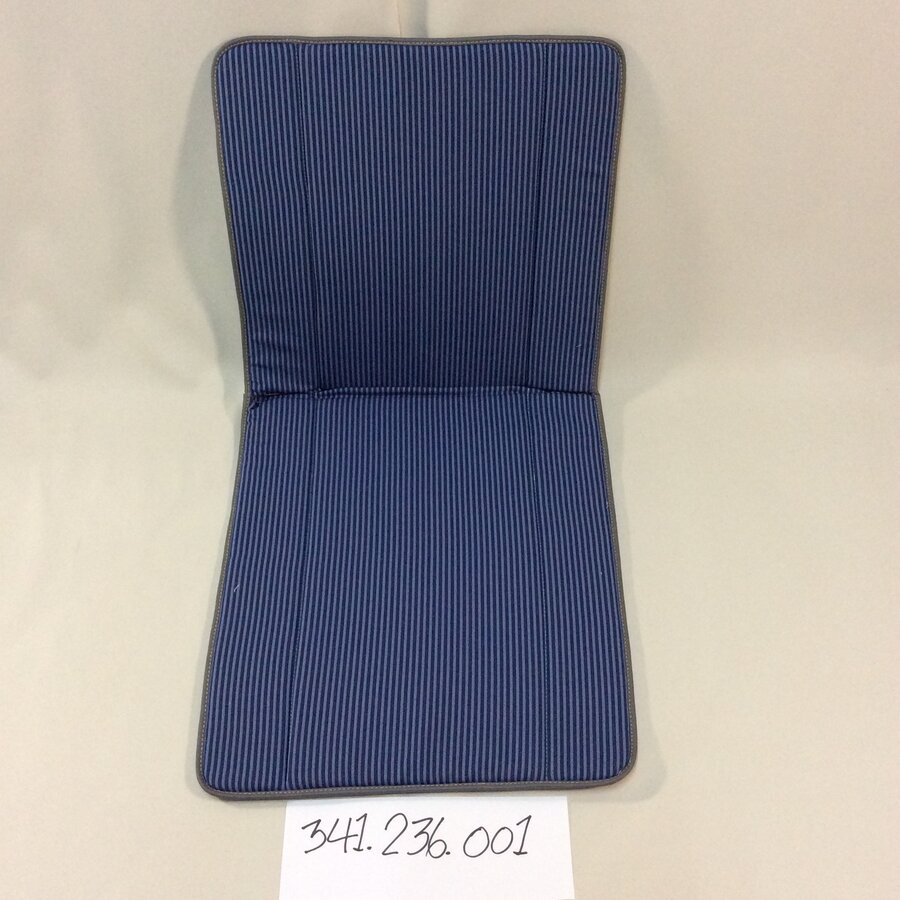 Original seat cover set for seat in blue striped cloth (Exact Copie of the Original Cloth!) years '50 '60 Citroën 2CV-1