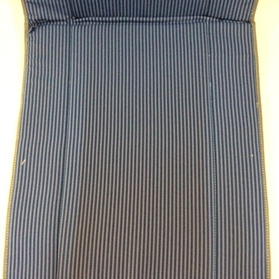 Original seat cover set for seat in blue striped cloth (Exact Copie of the Original Cloth!) years '50 '60 Citroën 2CV-4