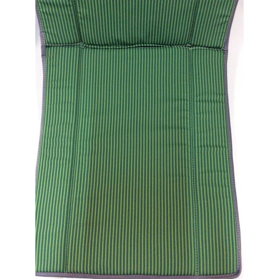Original seat cover set for seat in green striped cloth (Exact Copie of the Original Cloth!) years '50 '60 Citroën 2CV-6