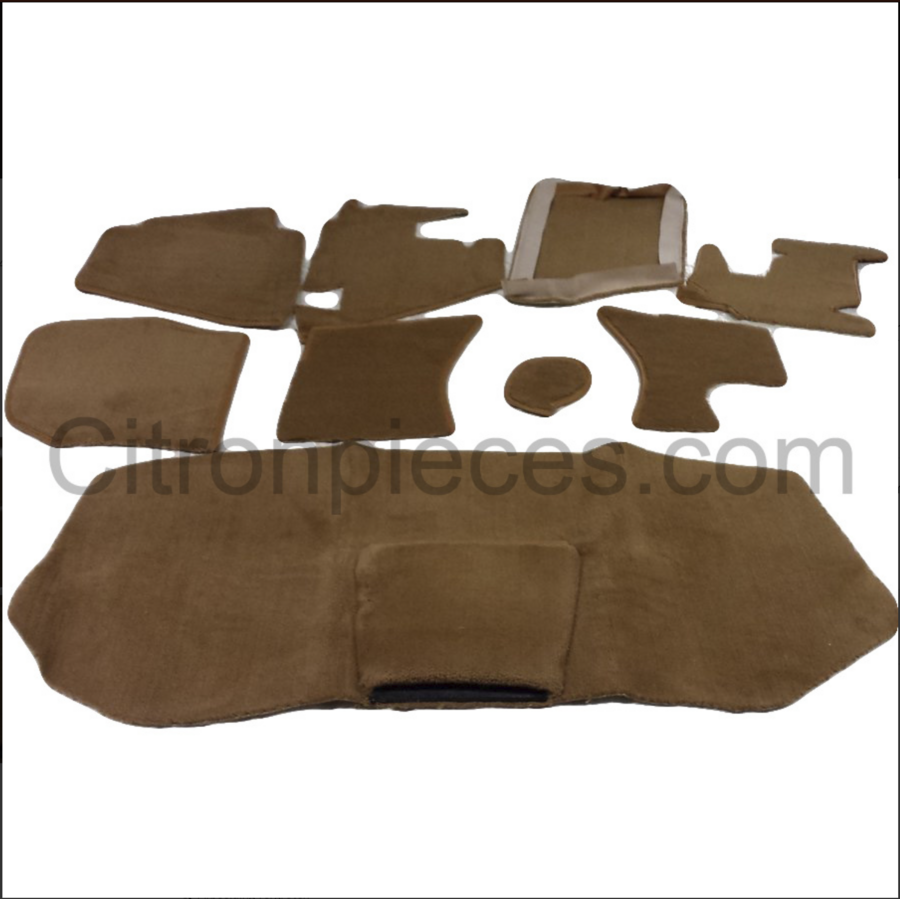 Jeu complet de tapis marron pour PA (méchanique/hydrolique/injection) Citroën ID/DS-2