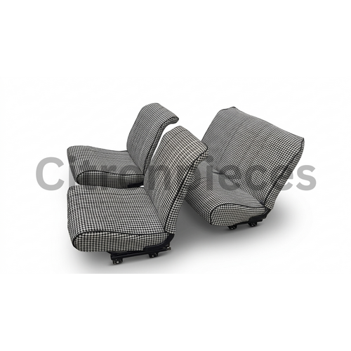  Citroën 2CV Original seat cover set for rear bench in "pied de poule" black and white cloth Charleston Citroën 2CV  - Copy 