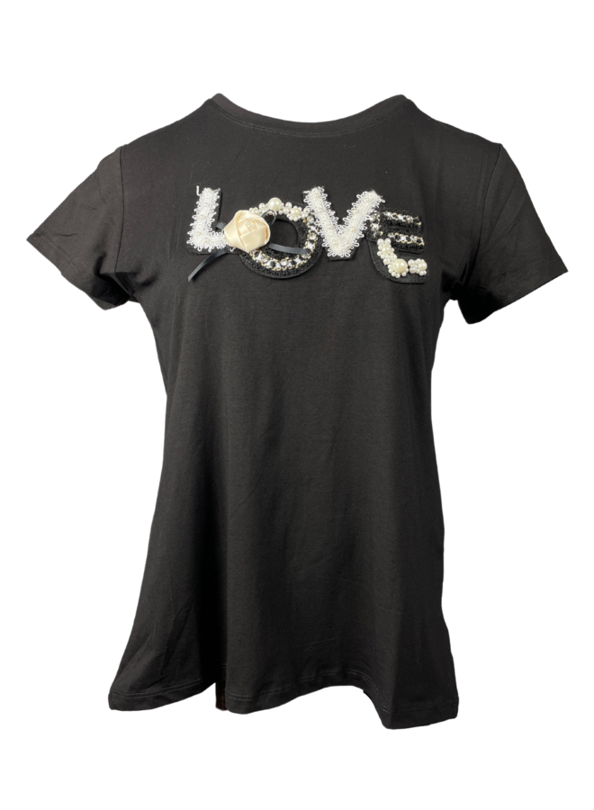 T-shirt Zwart 'LOVE'