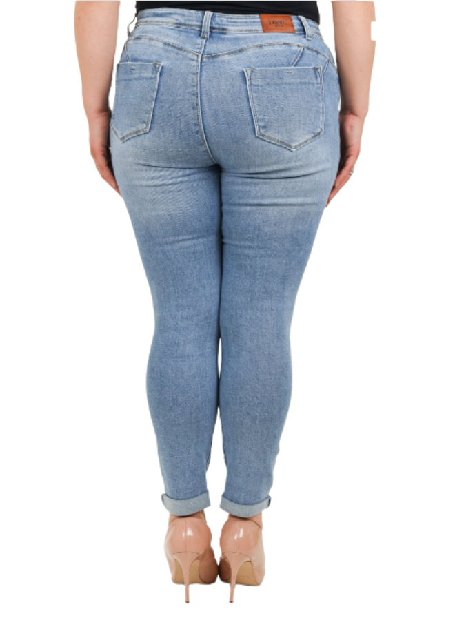 Skinny Ripped Jeans Light PLUS SIZE