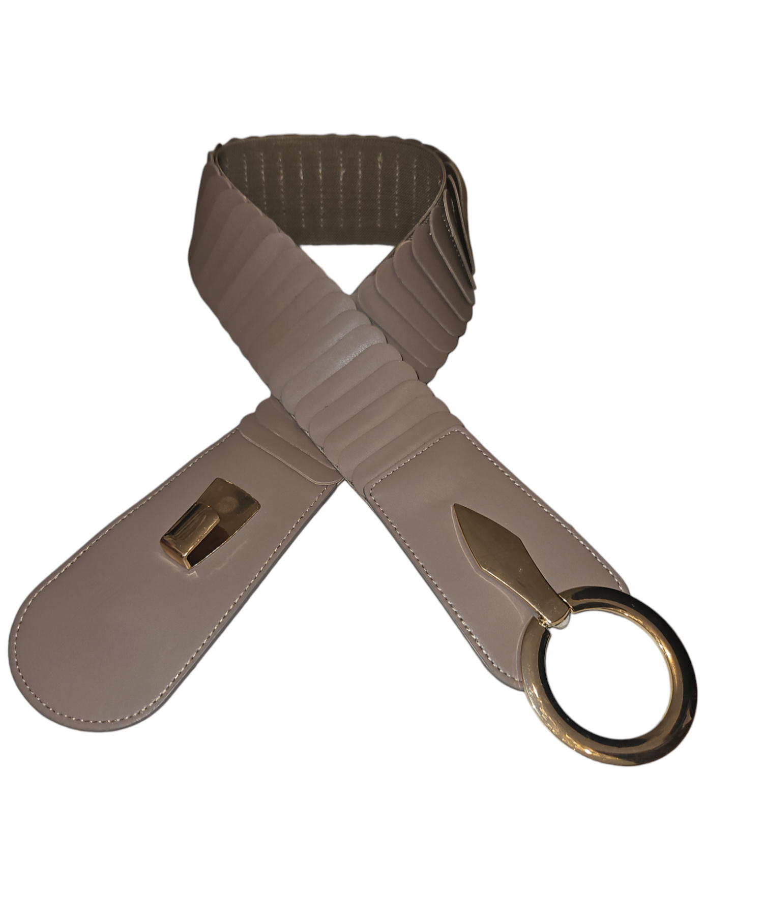 Stretch Taille Riem Clip-on Mat taupe - 2B Stylish