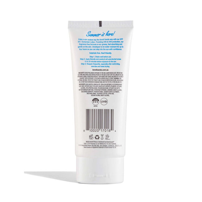 Bondi Sands - SPF 50+ Fragrance Free Body Sunscreen Lotion