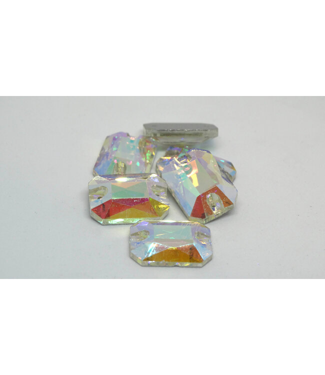 KV Premium Naaistenen Rectangle Octagon Crystal AB
