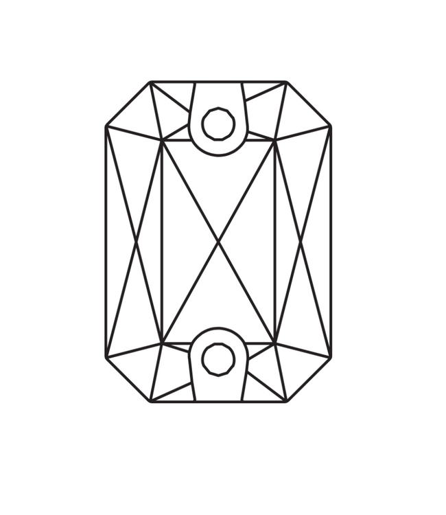 KV Premium Naaistenen Rectangle Octagon Crysal AB