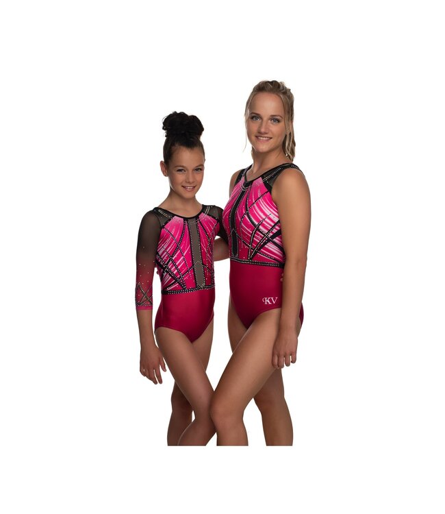 KV Gymnastics Wear Turnpakje "Faith Mouwloos" roze