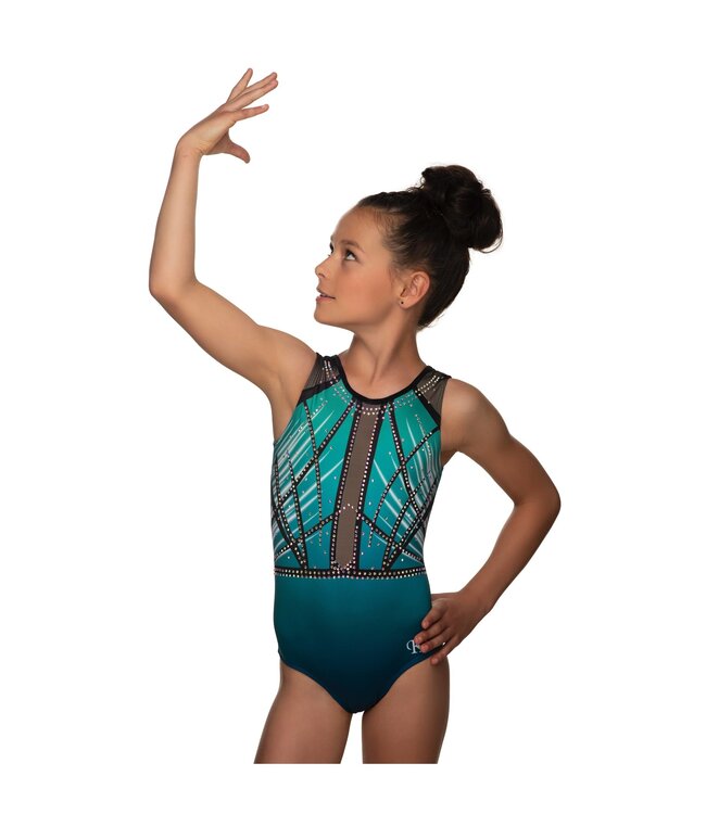 KV Gymnastics Wear Turnpakje "Faith Mouwloos" groen