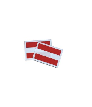 KV Gymnastics Wear Oostenrijkse vlag stretch (7cm x 5,5cm)