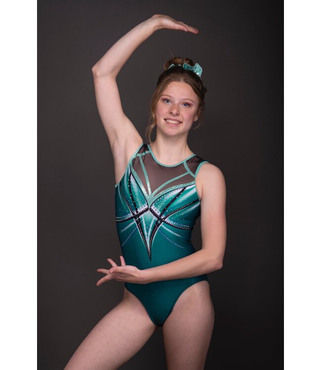KV Gymnastics Wear SALE! Leotard "Hope" green