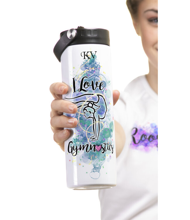 Drinkfles Gymnastics handstand groen/blauw