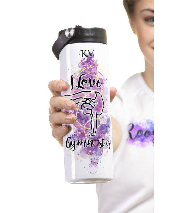 Tumbler Gymnastics handstand purple/pink 20oz 650 ml + 2 lids