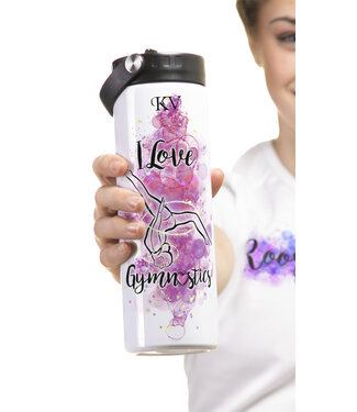 Drinkfles Gymnastics sprong roze