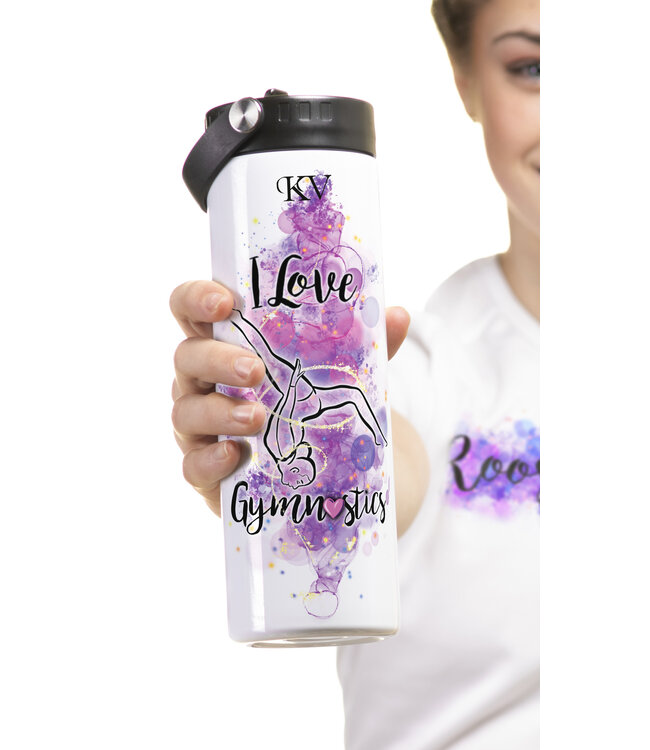 Tumbler Gymnastics jump purple/pink 20oz 650 ml + 2 lids