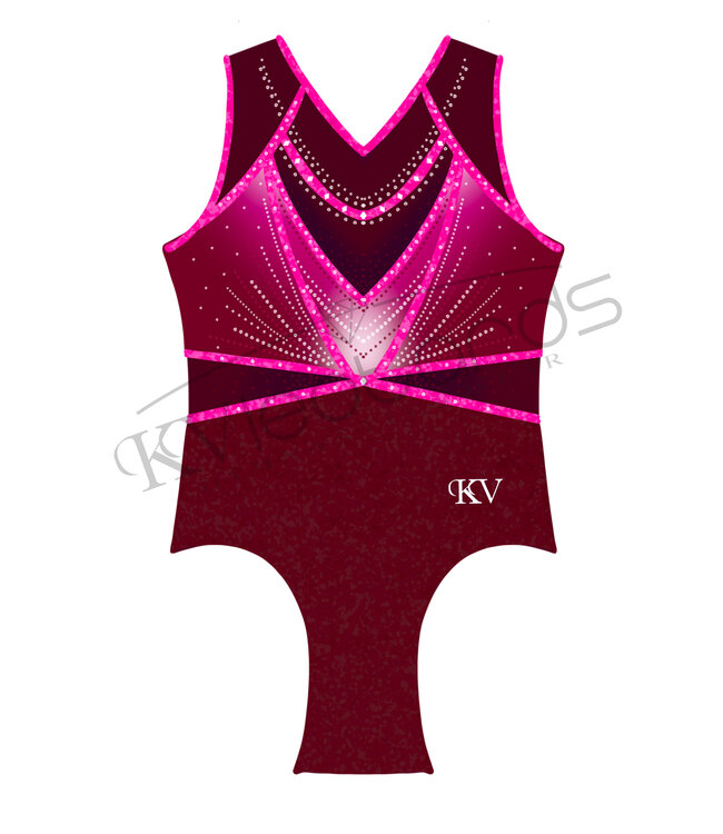 KV Leotard Aiden red/pink