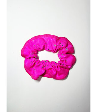 KV Gymnastics Wear Scrunchie Crystals neon pink