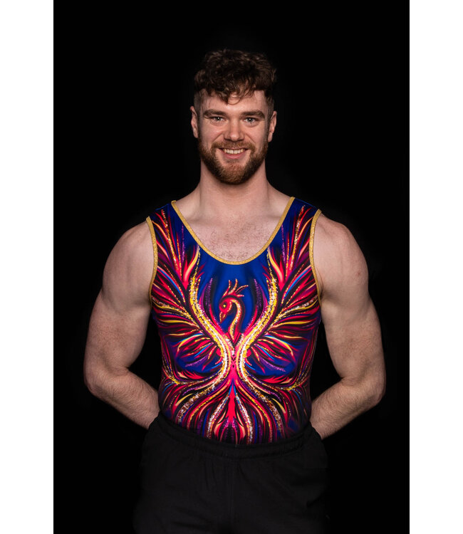 KV Gymnastics Wear Leotard Rise like a Phoenix Men