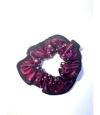 KV Gymnastics Wear Scrunchie Crystals Fuchsia