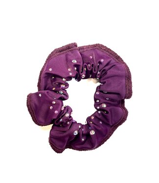 KV Gymnastics Wear Scrunchie Crystals Wine Red